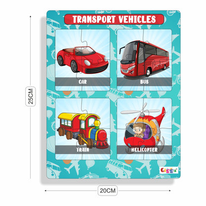 Transport Vehicles - 4 in 1 Acrylic Puzzle